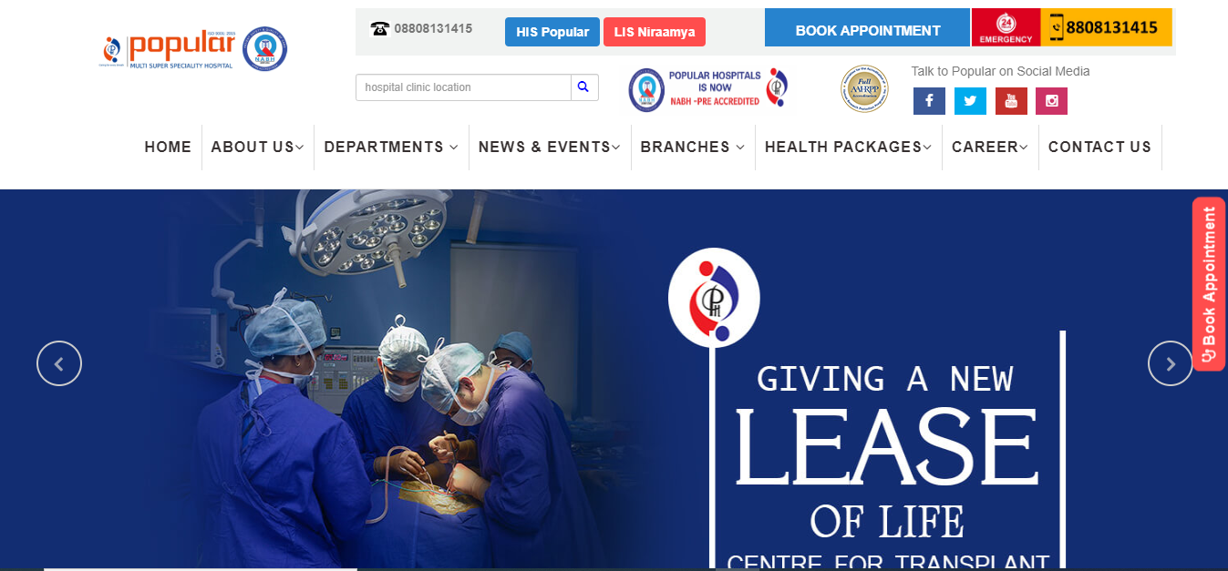 hospital website designing company in varanasi india