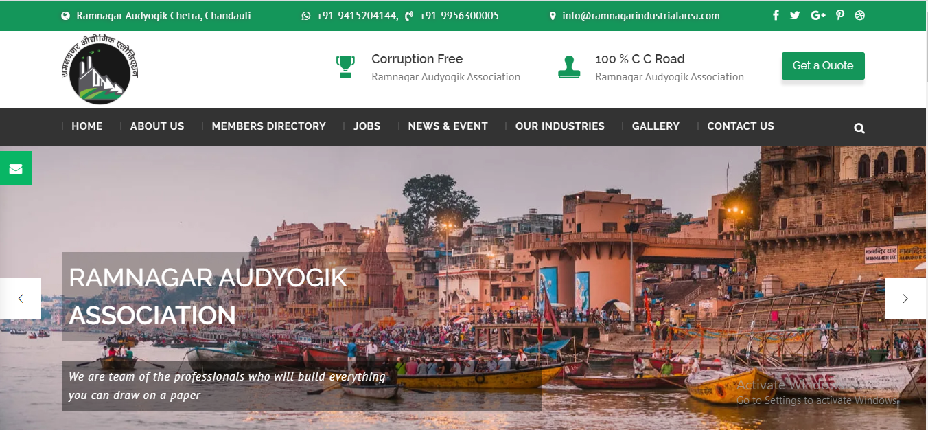 Insudtrial website designing company in varanasi india